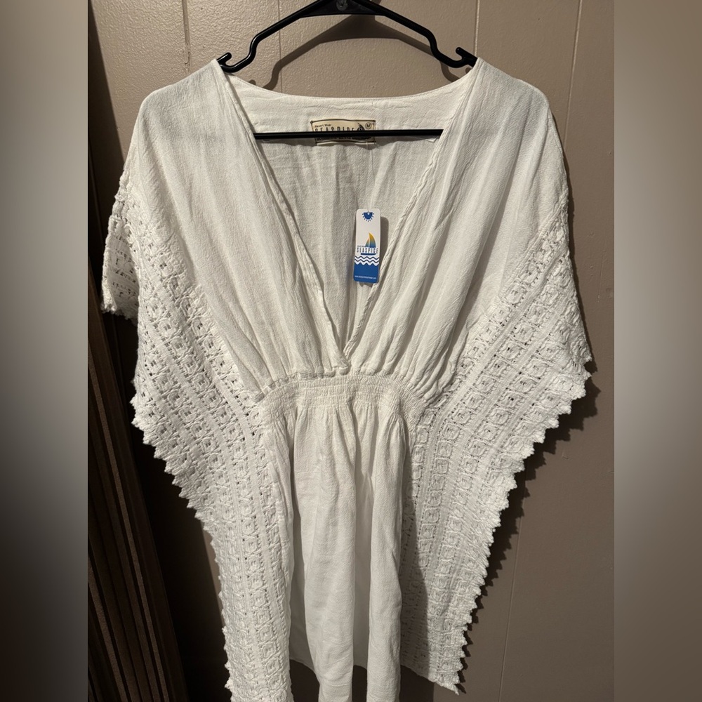 White Swimsuit Cover Up